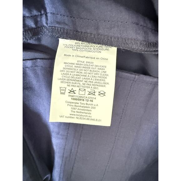 Tory Burch Sport Navy Performance Shorts Size Women 0 Stretch Athletic Golf - Picture 5 of 6